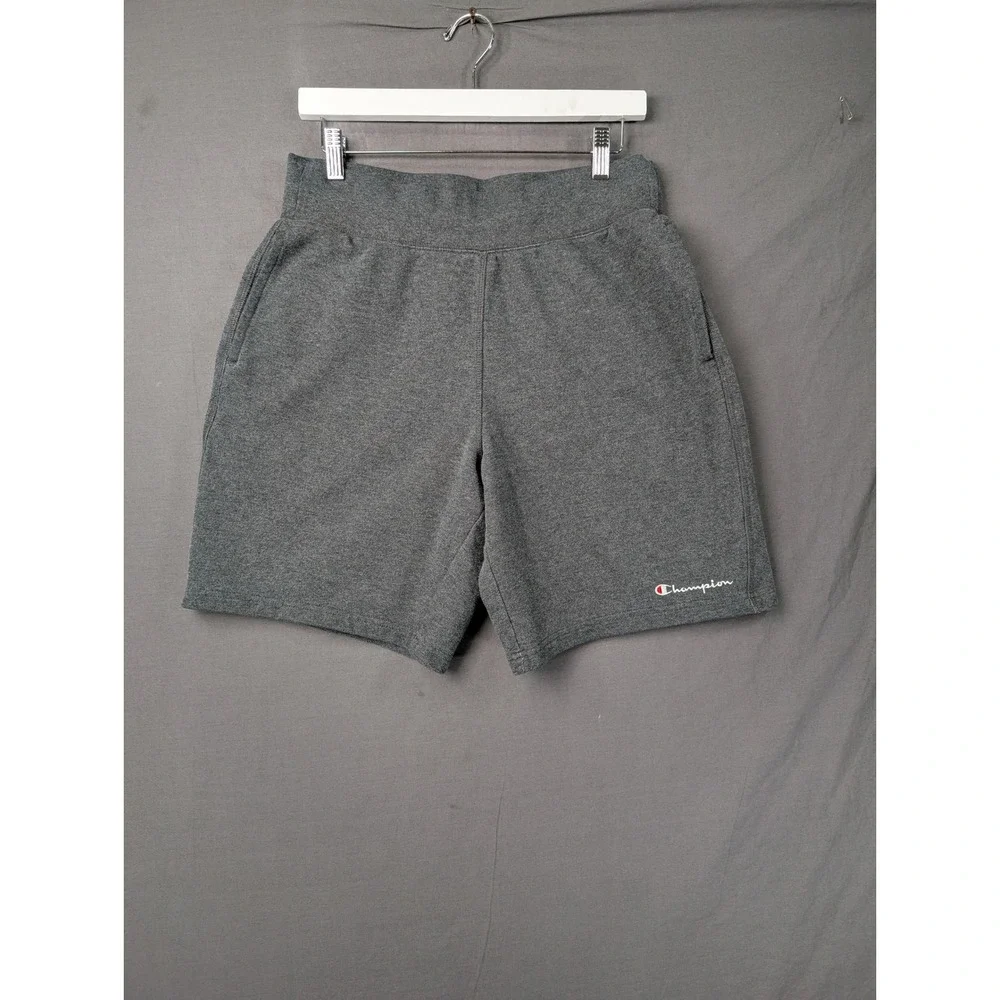 Champion Mens Reverse Weave Fleece Shorts Gray Size Medium